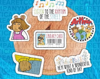 Arthur and DW Television Meme Stickers, Funny Vinyl Stickers
