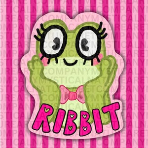 Ribbit Frog Circus Show Vinyl Waterproof Sticker