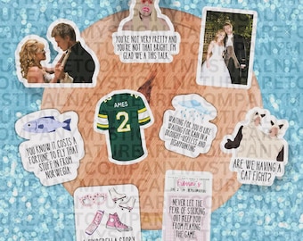 A Cinderella Story Princess Sticker Collection, Skates and Cat Fight Vinyl Stickers