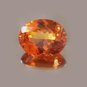 6,70 ct. bez skazy, owalny szlif imperialnego topazu, certyfikowany luźny kamień szlachetny, imperialny topaz, kamień szlachetny z okazji urodzin listopada, żółty topaz jakości AAA