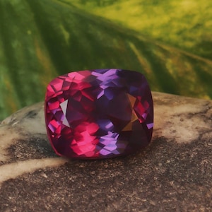 10.00 Ct Purple Sapphire Loose Gemstone, Certified Cushion Cut Sapphire, Certified Loupe Clean Purple Sapphire, Purple Sapphire for Ring