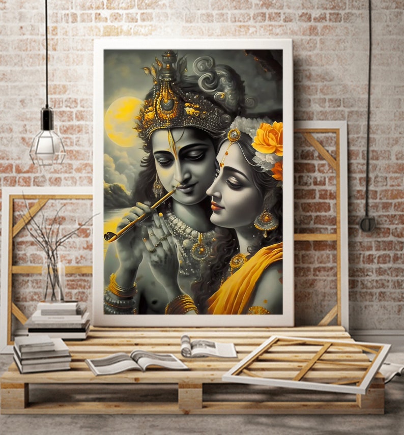 Radha Krishna Wall Printable Art / Radha Krishna/ Wall Decor Art