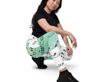 Music note Leggings with pockets