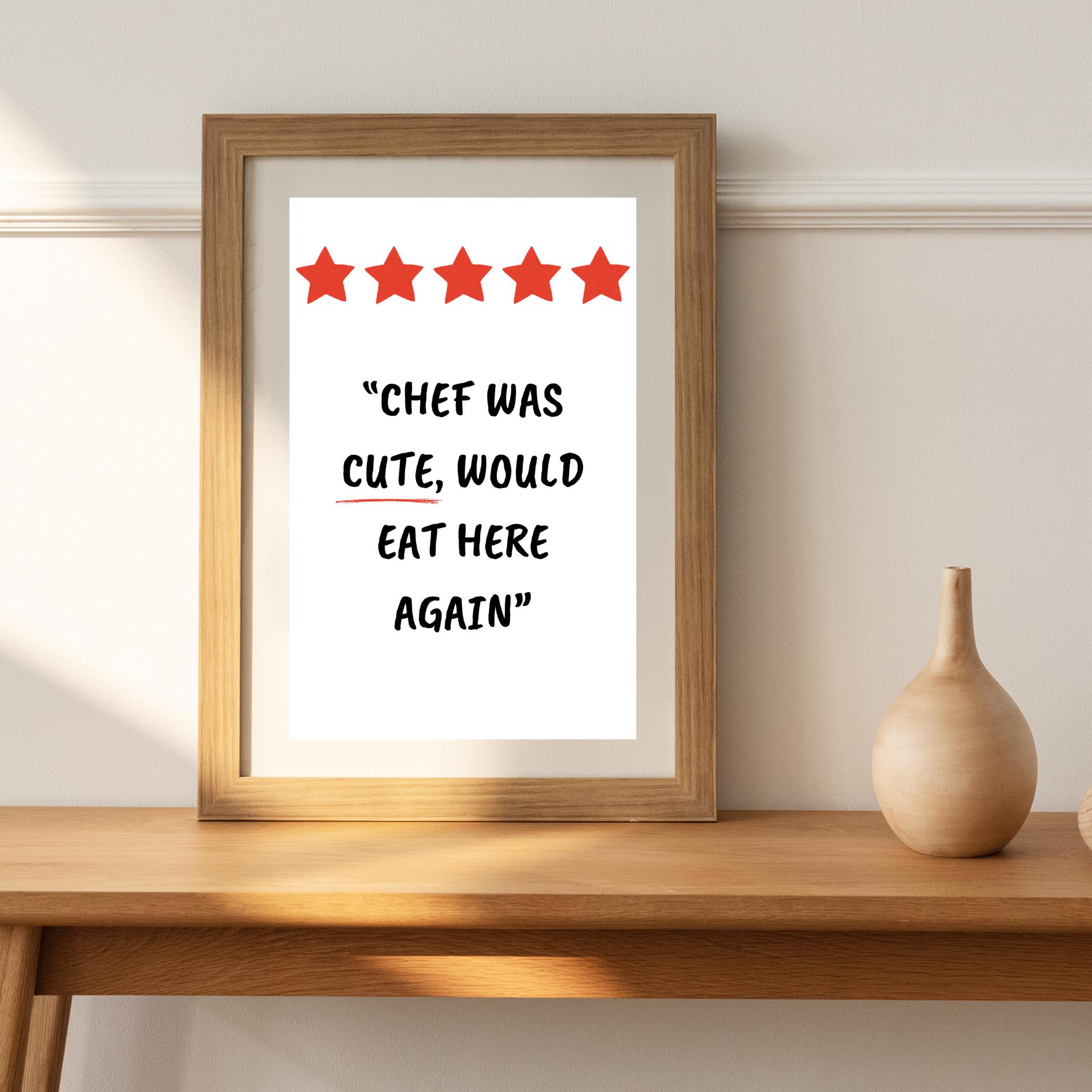 Fun Kitchen Posters Funny Kitchen Poster Set of 2 Typography Red Black White - Witty ...