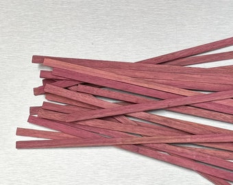 Purple Heart Kumiko Strips, Calibrated Wood for Modelling (32cm x 11mm x 3.0mm)