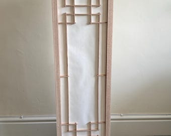 Handmade Kumiko Lamp, Japanese Andon Lantern, Wooden Table Lamp