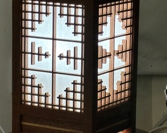 Handmade, Japanese Lamp Kumiko Lamp, Andon, Handmade Wooden Lamp, Table Lamp, Wall Lamp Freestanding Lamp, Floor Lamp, Lamp, Light.