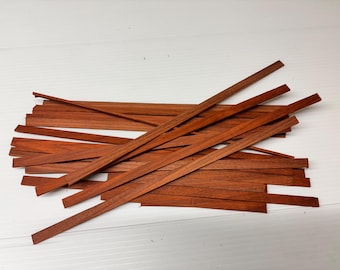 PADAUK Kumiko Wooden Strips, Calibrated Modelling Wood
