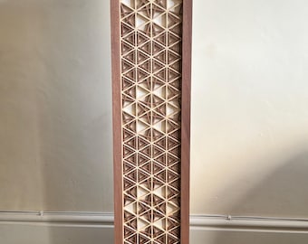 Handmade Kumiko Lamp, Japanese Andon Lantern, Wooden Floor Lamp