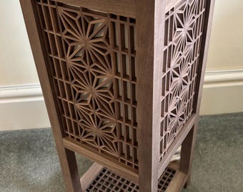 Handmade Walnut  Lamp, Japanese Andon / Lantern, Wooden Lamp.