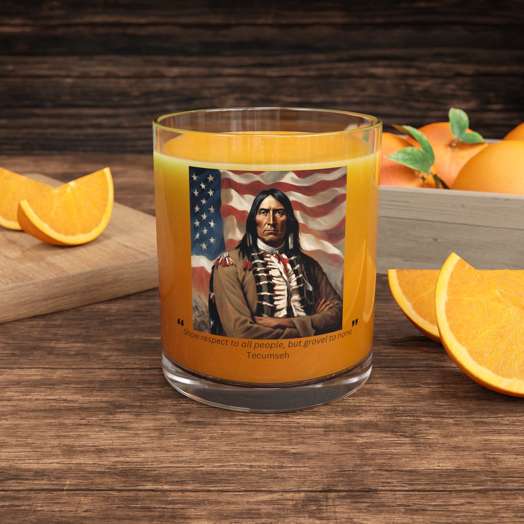 Famous American Quotes Tecumseh Show Respect to All People, but Grovel to None Bar Glass Etsy
