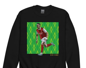 Martinelli Brazil Geometric Art Youth Sweatshirt, Football Lover Sweatshirt, Game Day Sweater, Football Club Athletic Sweatshirt