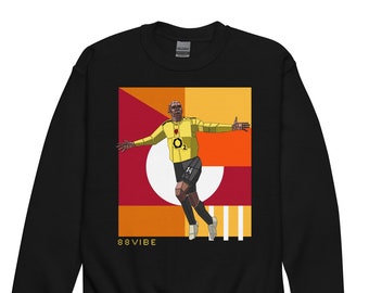 Thierry Henry Geometric Art Youth Sweatshirt, Football Lover Sweatshirt, Game Day Sweater, Football Club Athletic Sweatshirt