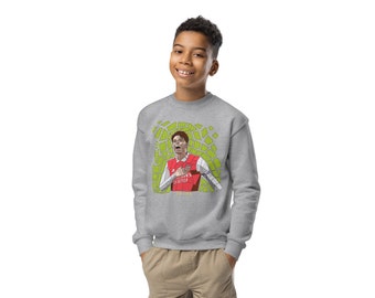 Odegaard Geometric Art Youth Sweatshirt, Football Lover Sweatshirt, Game Day Sweater, Football Club Athletic Sweatshirt, Youth Sweater