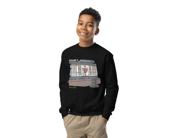 Emirates Geometric Art Youth Sweatshirt, Football Lover Sweatshirt, Game Day Sweater, Football Club Athletic Sweatshirt, Youth Sweater