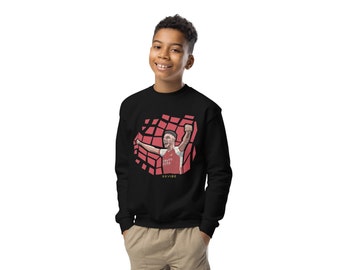 Rice Geometric Art Youth Sweatshirt, Football Lover Sweatshirt, Game Day Sweater, Football Club Athletic Sweatshirt, Youth Sweater