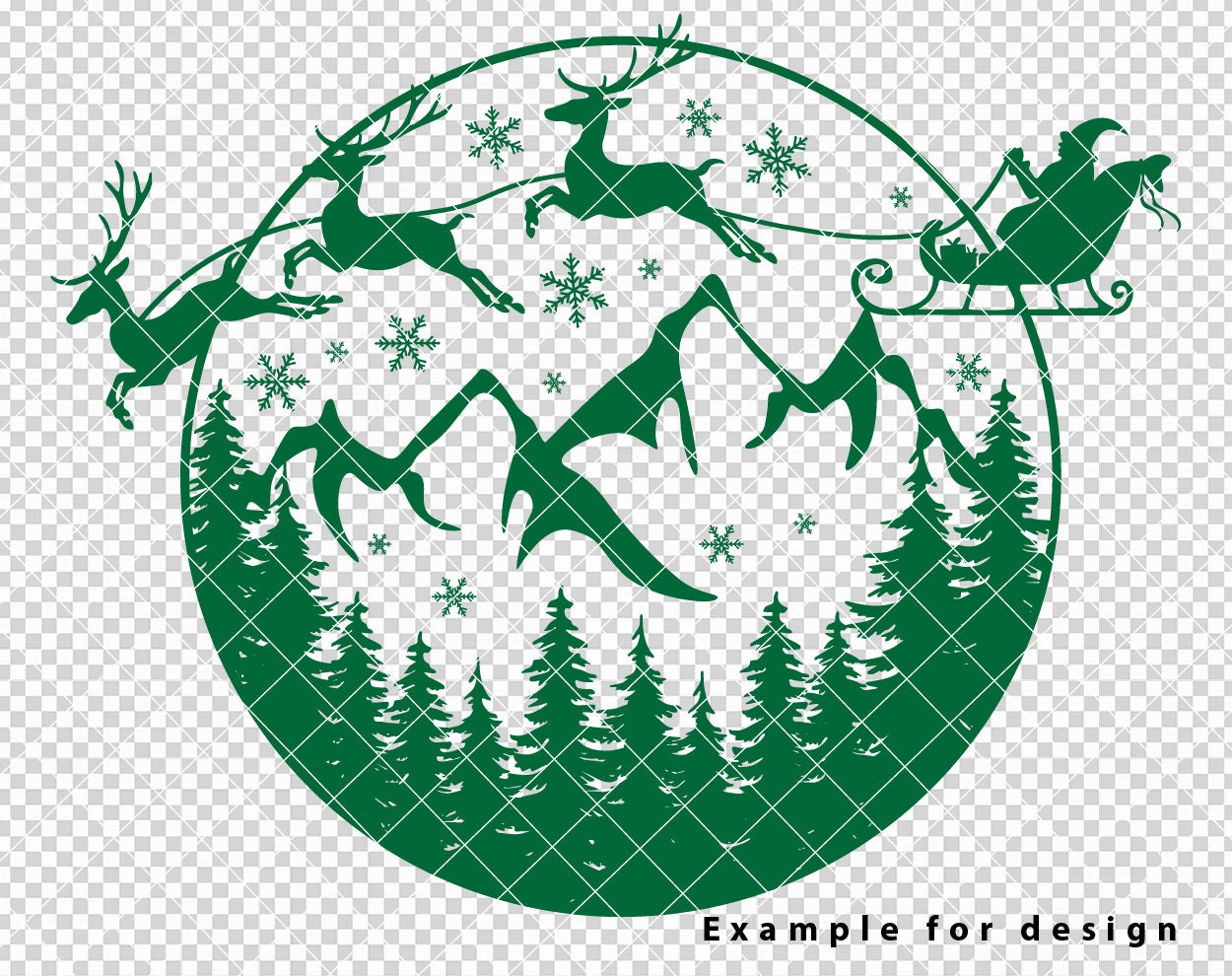 Winter Scene SVG, Christmas Scene Svg, Santa Claus Svg, Reindeer Svg ...