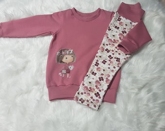 Handmade Set Flowers Frieda Outfit Leggings Sweater