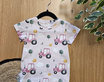 T-shirt / long-sleeved shirt pink tractor