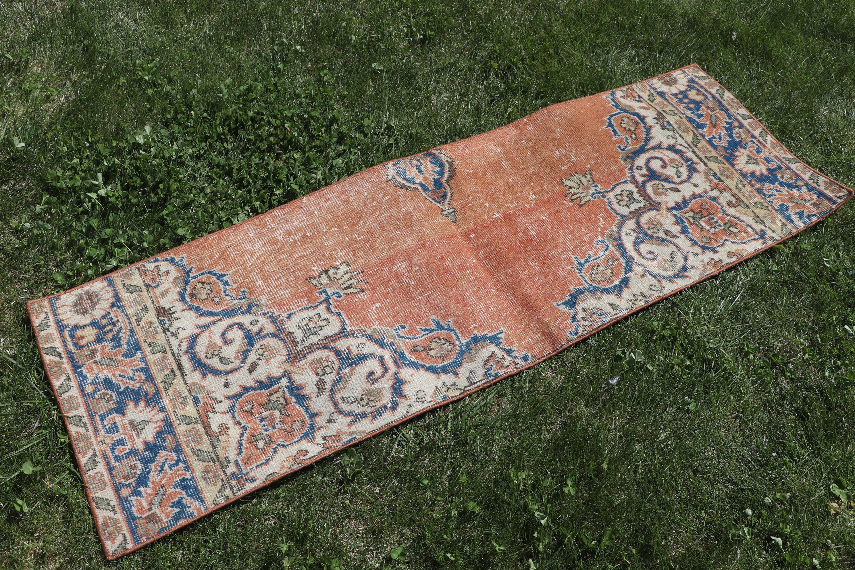 2x5ランナーラグ、トルコラグ、ヴィンテージラグ、ウシャクラグ