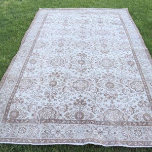 Vintage Turkish Rug, Anatolian Carpet, Beige Area Rug, Large 5x9 ft Rug, Handmade Turkish Rug, 163x272 cm Rug