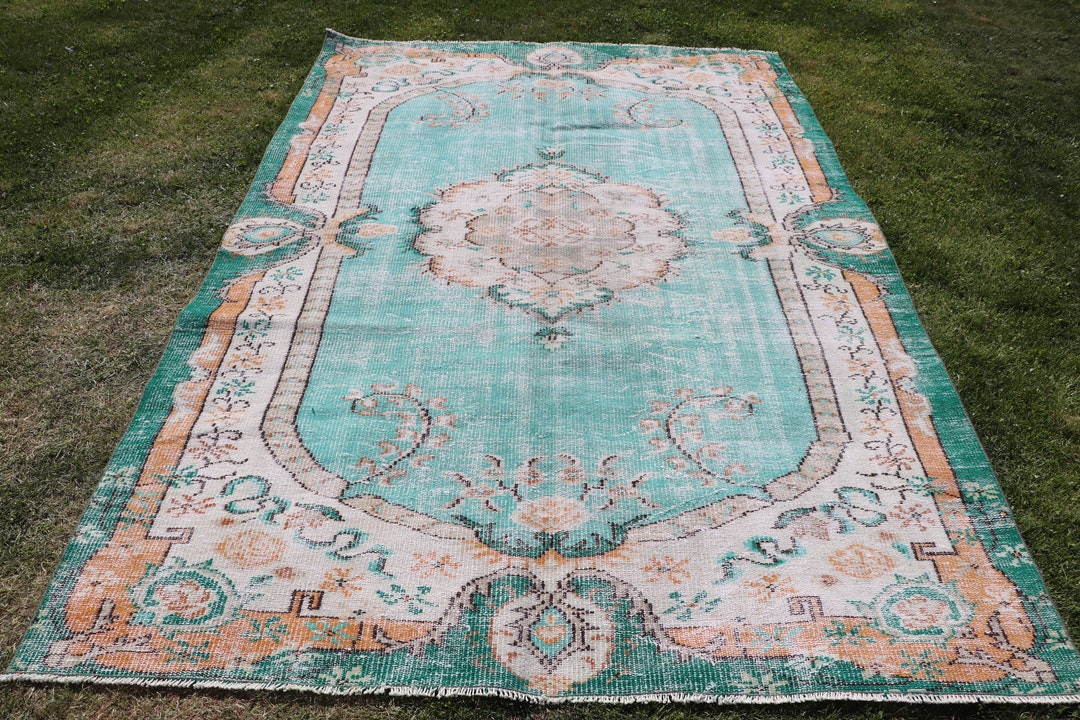 Large Turkish Rug Large Rugs, Vintage Rug, Turkish Rug, Oushak Rug, Rugs for Dining Room ...