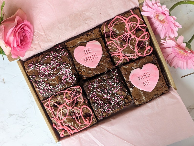 Gluten And/or Dairy Free Valentine's Day Letterbox Brownies Etsy UK