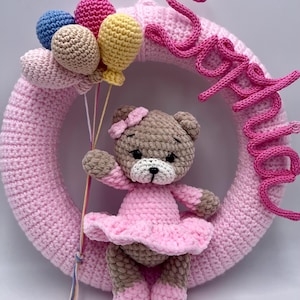 Ghirlanda 'Benvenuto A Casa' Per Baby Shower – Personalizzabile Con Nome, Blu O Rosa - 2