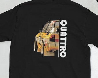 Quattro Group B Rally Car Custom Graphic Short-Sleeve T-Shirt