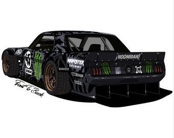 Hoonigan Racing Hoonicorn Mustang Custom Poster