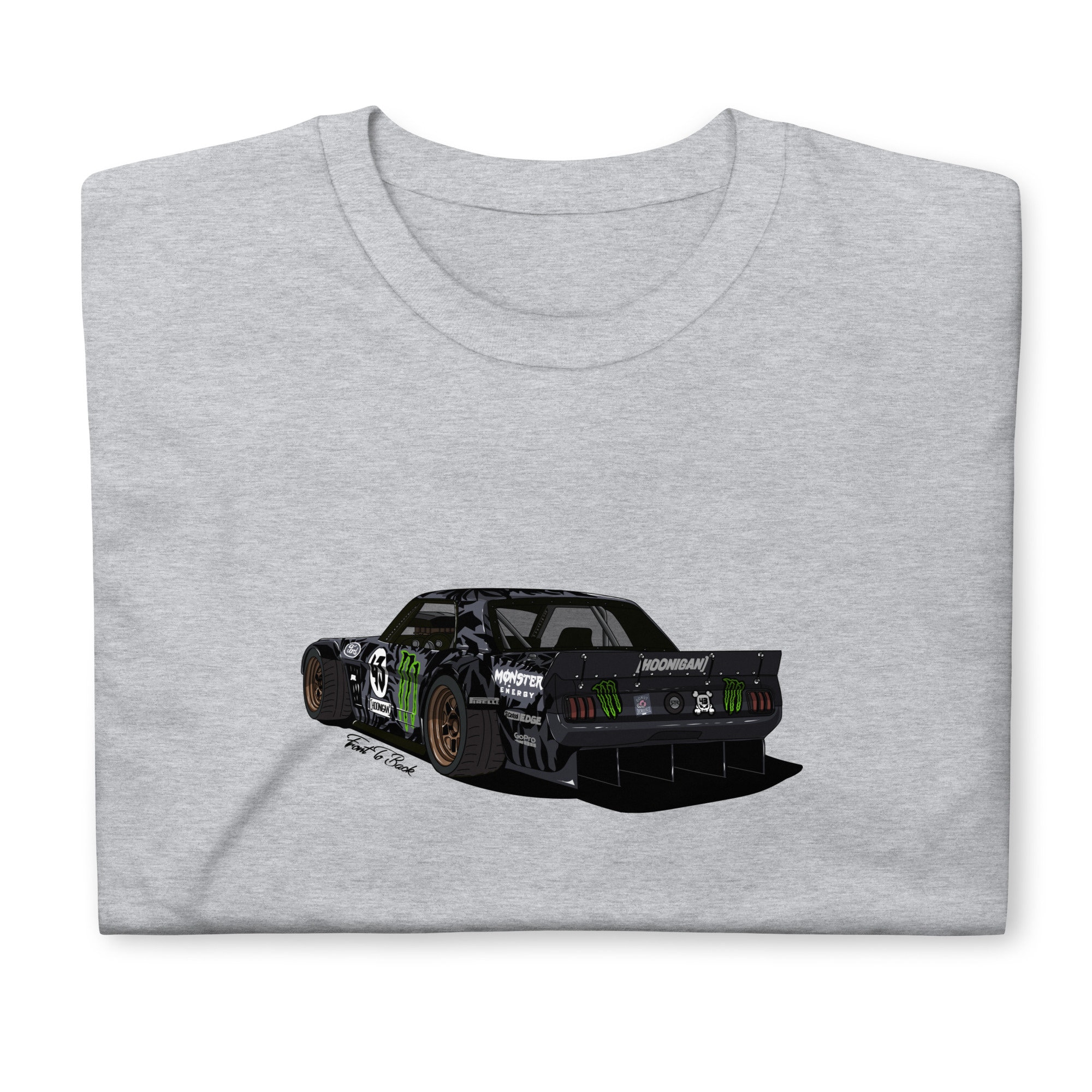 Racing Hoonicorn Mustang Custom Short Sleeve T-Shirt, image size:2000x2000