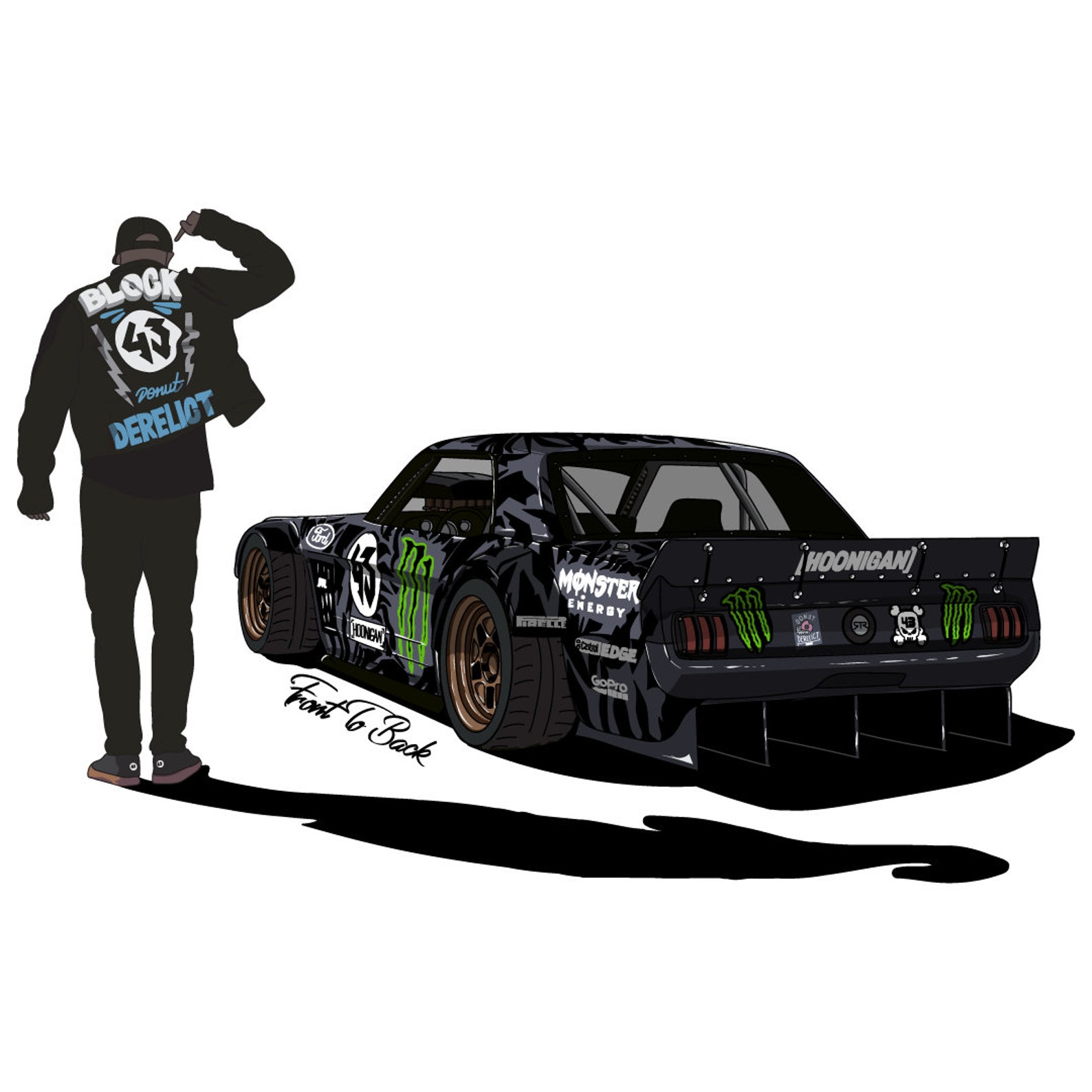 Hoonigan Racing Hoonicorn Ford Mustang Custom Poster - Etsy