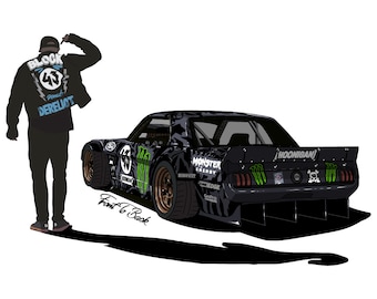 Ken Block T Shirt Ken Block Signed 8x10 Photo Reprint - Ford