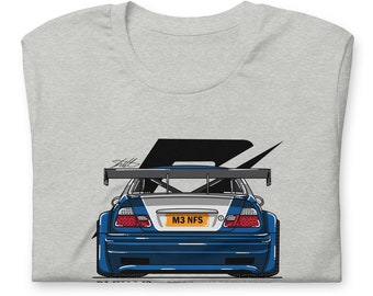 BMW Need for Speed M3 GTR Car Custom Graphic Short-Sleeve T-shirt