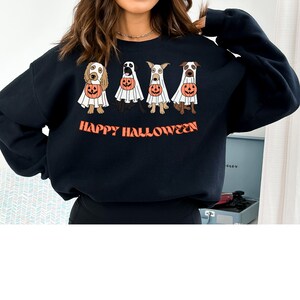 Halloween Dog Ghost Sweatshirt, Dog Sweatshirt, Ghost Dog Halloween Sweatshirt, Halloween Sweatshirt, Ghost, Dogs, Fall Vibes Sweatshirt