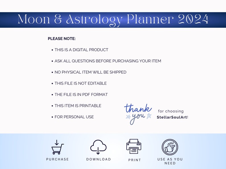 2024 Moon & Astrology PDF Planner, Moon Phases, Ingresses, Retrogrades, Zodiac, Moon