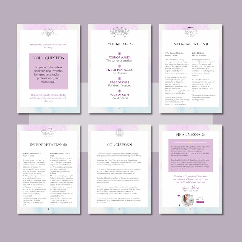 Editable Tarot
Tarot Reader Templates
Tarot Reading Template
Canva Template for Tarot Cards
Tarot Reading Canva Template
Tarot Email Reading Template Canva
Tarot Business Templates
Tarot Workbook
Tarot Templates
Tarot Reading Pdf
Tarot Spread Printable
Tarot Digital Products
Tarot and Oracle Card