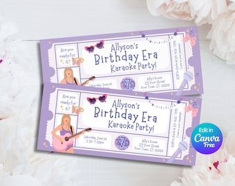 In My Birthday Era TS Ticket Invitation | Girl Birthday Invitation | Birthday Era Invitation Template | Eras Party Invite
