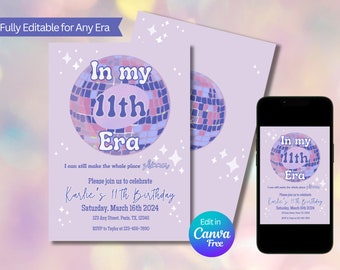 In My Era Birthday Invitation | Girl Birthday Invitation | Birthday Era Invitation Template | Eras Party Invite
