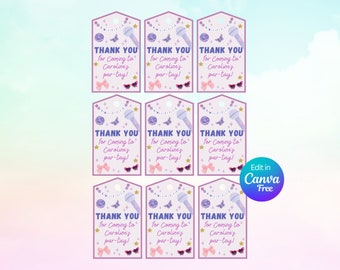 Birthday Era TS Icon Party Thank You Gift Tags| Girl Birthday Decorations | Birthday Era gift tagTemplate | Eras Party thank you tags