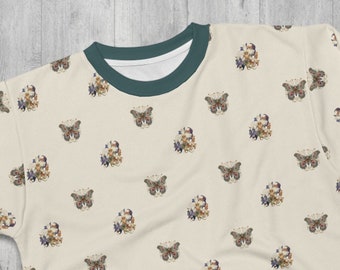 Orchid and Moth Sweatshirt | Victorian Gothic shirt