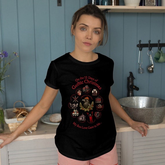 12 Days of Gothic Christmas T-Shirt | Holiday Horror Tee