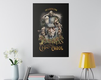Une toile de chant de Noël | Dickens Scrooge Art, décoration des fêtes