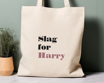 100% Cotton Tote Bag, Slag for Harry. Eco-friendly shopping bag, bag for life