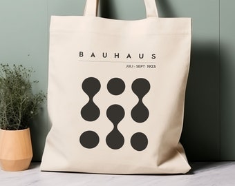 100% Cotton Tote Bag, Bauhaus, Mid century modern, Eco-friendly aesthetic shopping bag, bag for life