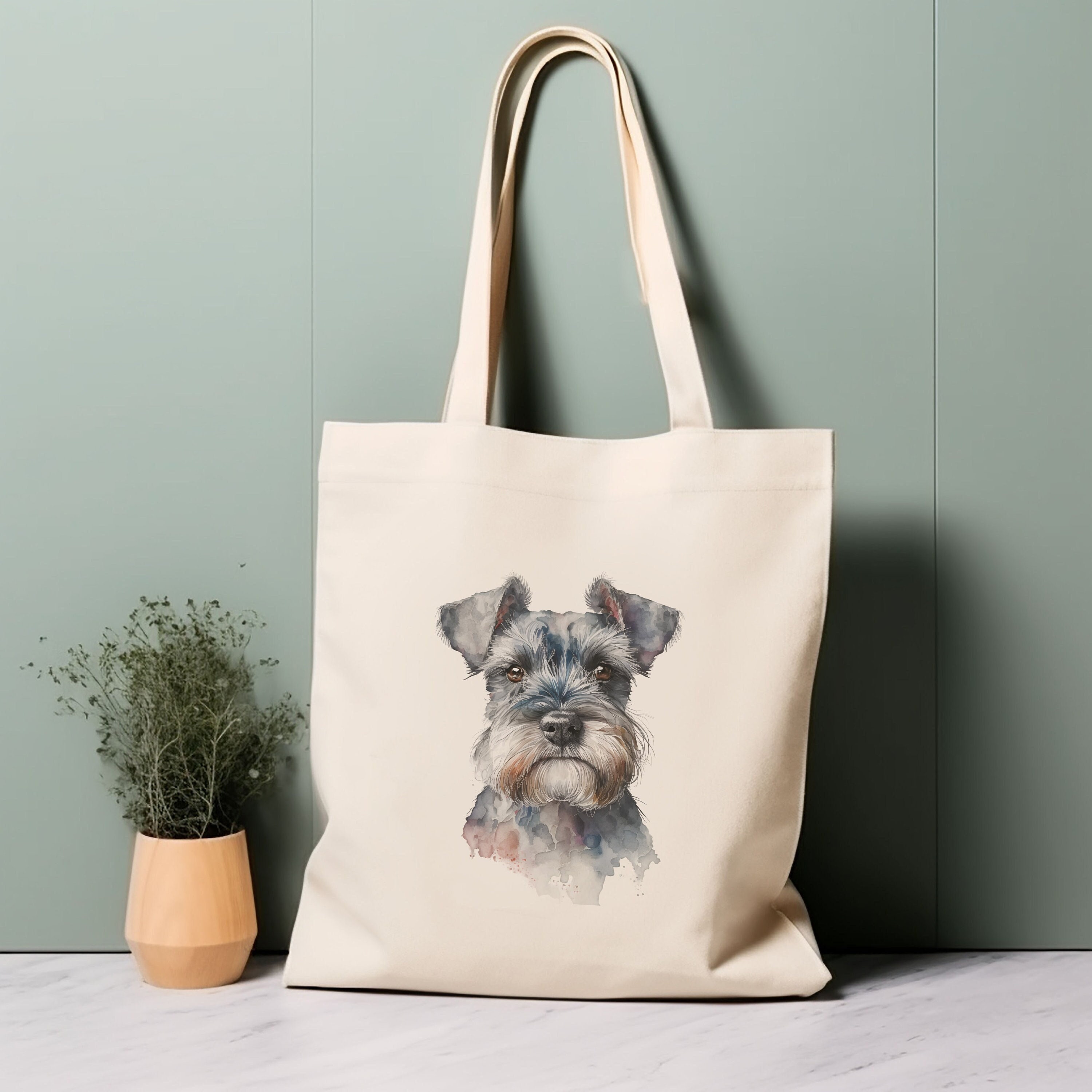 Schnauzer Shoulder Bag - Watercolor Schnauzer Shoulder Bag - Watercolor