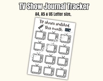 Diario de programas de TV / Bullet Journal Bujo (Descarga digital)