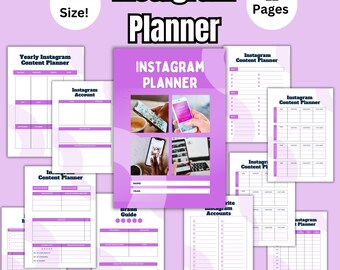Instagram Content Planner: 11-seitiges Tagebuch (Instant Download PDF)