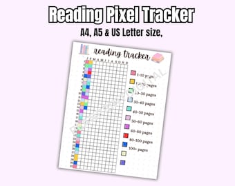 Reading Pixel Tracker | Printable Bullet Journal Page (Digital Download)