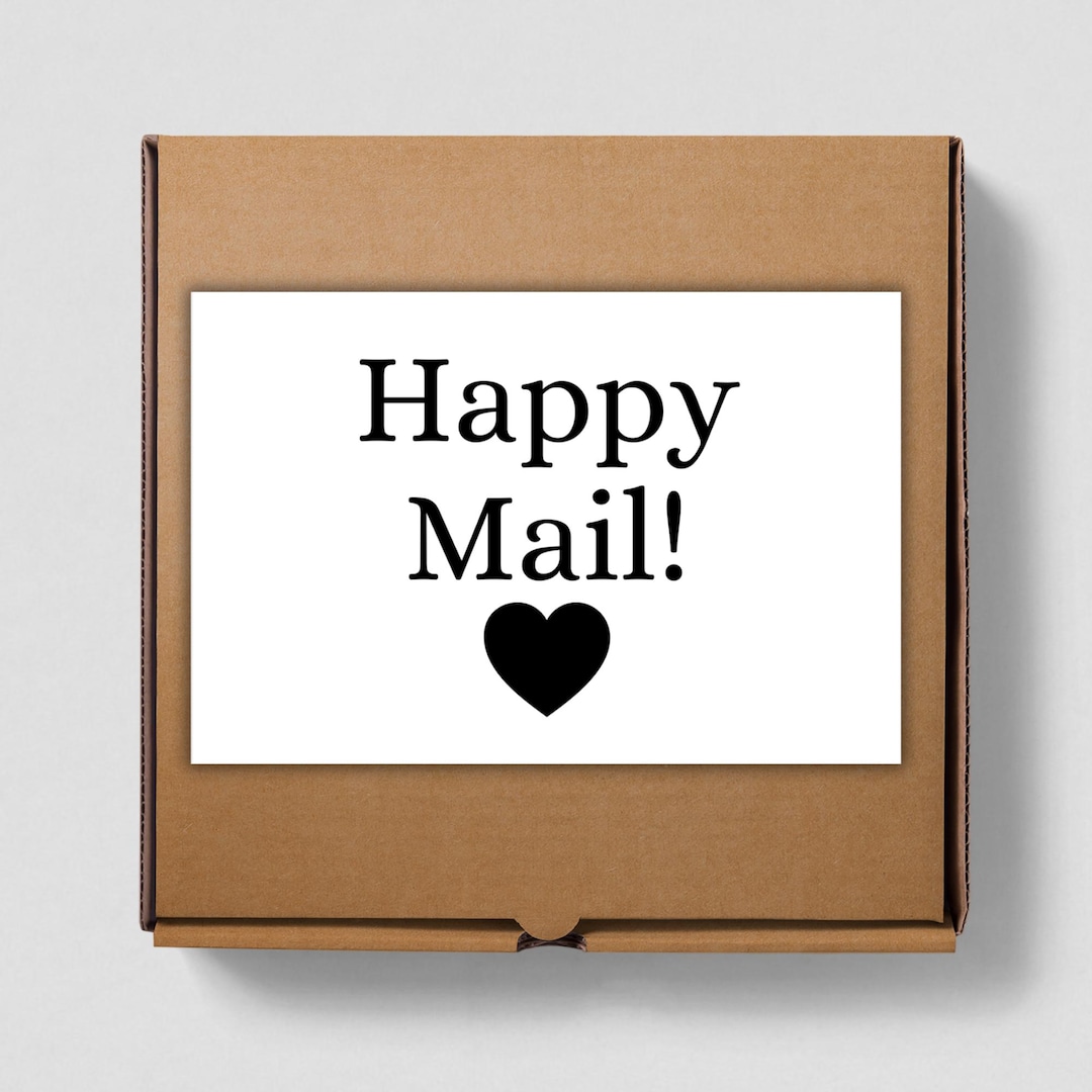 Happy Mail Label Sticker | 4x6 Packaging PDF (digital Download) - Etsy